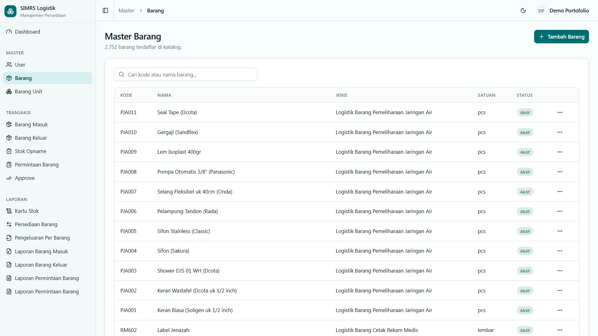 SIMRS Logistik screenshot 3