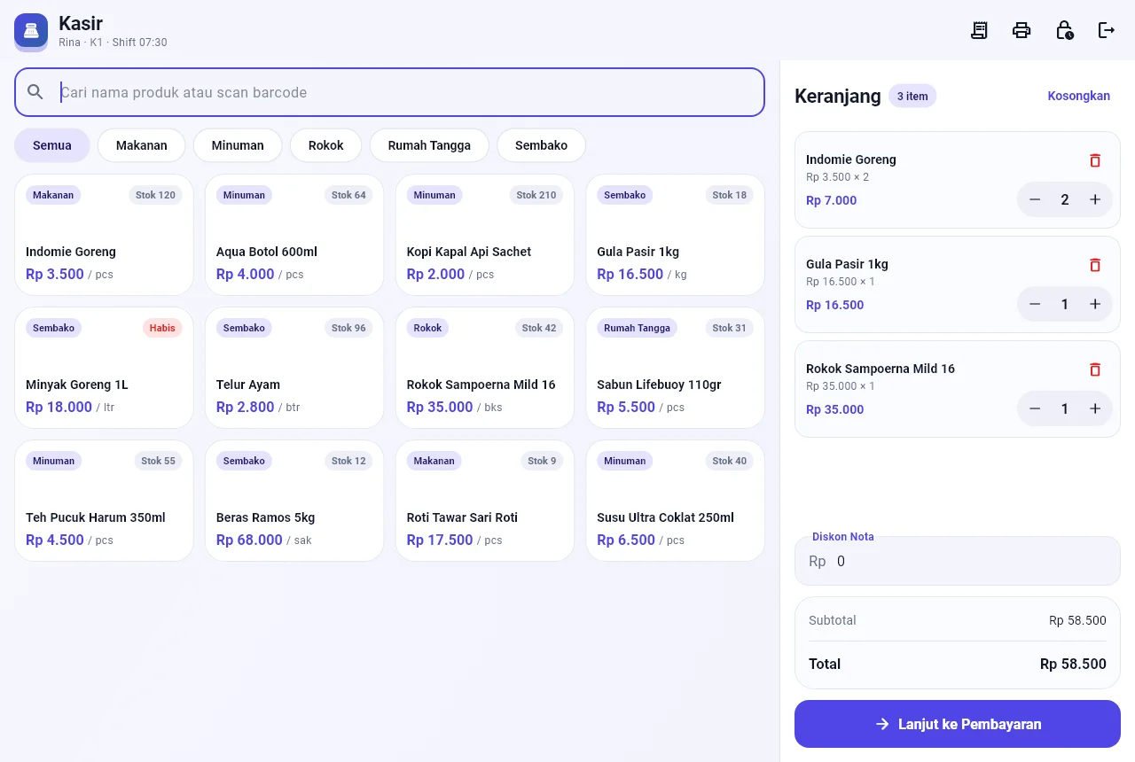 POS OKI — Offline-First Cashier screenshot 1